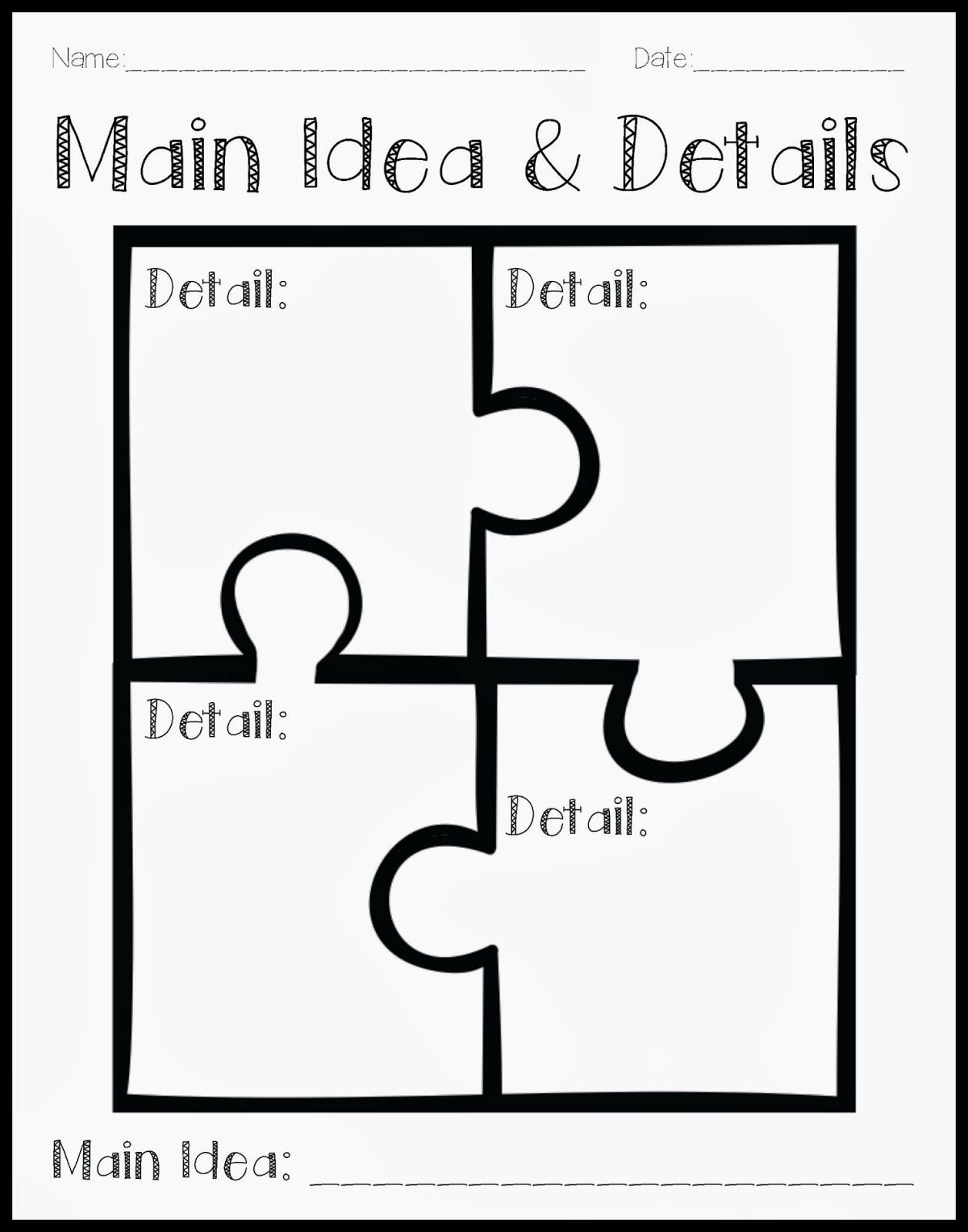 10 Stylish Main Idea And Details Graphic Organizer using a puzzle to teach main idea and details the art of language 5 2022