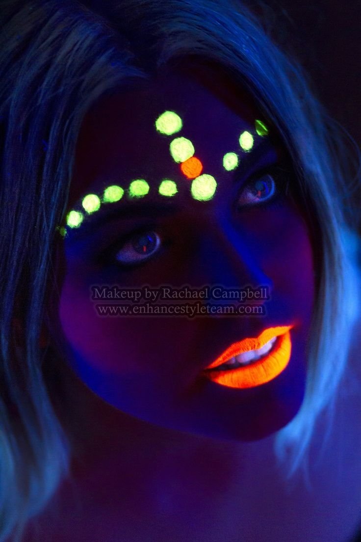 10 Fashionable Glow In The Dark Makeup Ideas uv bodypainting makeup halloween pinterest make up neon and 2022