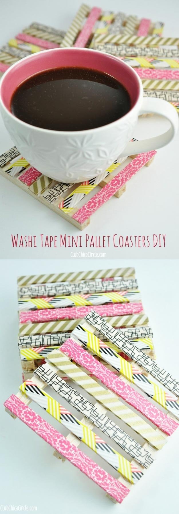 10 Awesome Craft Ideas To Make And Sell washi tape mini wood pallet coasters 9 2022