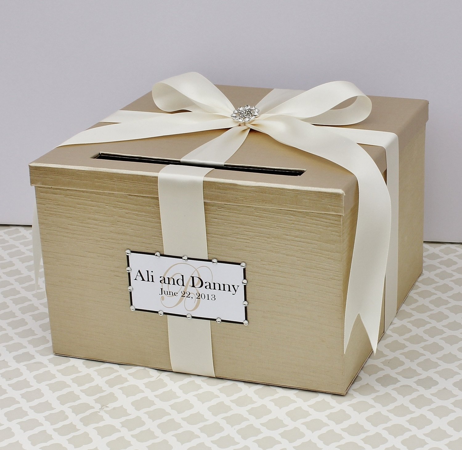 10 Most Popular Card Box Ideas For Wedding wedding card box champagne white lace holder custom mad on wedding 2023