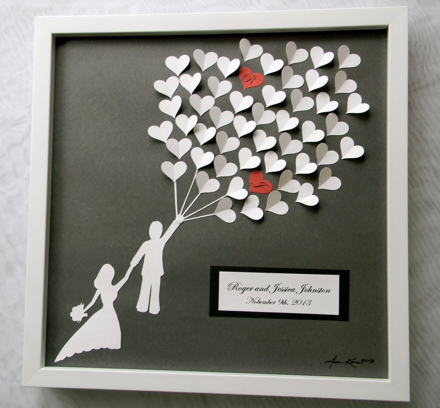 10 Best Wedding Gift Ideas For Bride And Groom wedding guest book alternative 3d paper hearts lovely bridal shower 2022