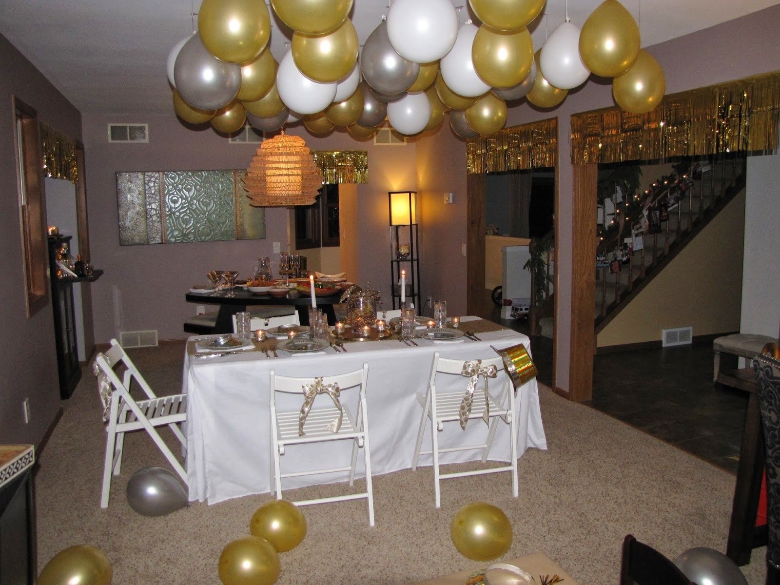 10 Famous New Years Eve Home Party Ideas wispy house gold silver new years eve party 1 2022