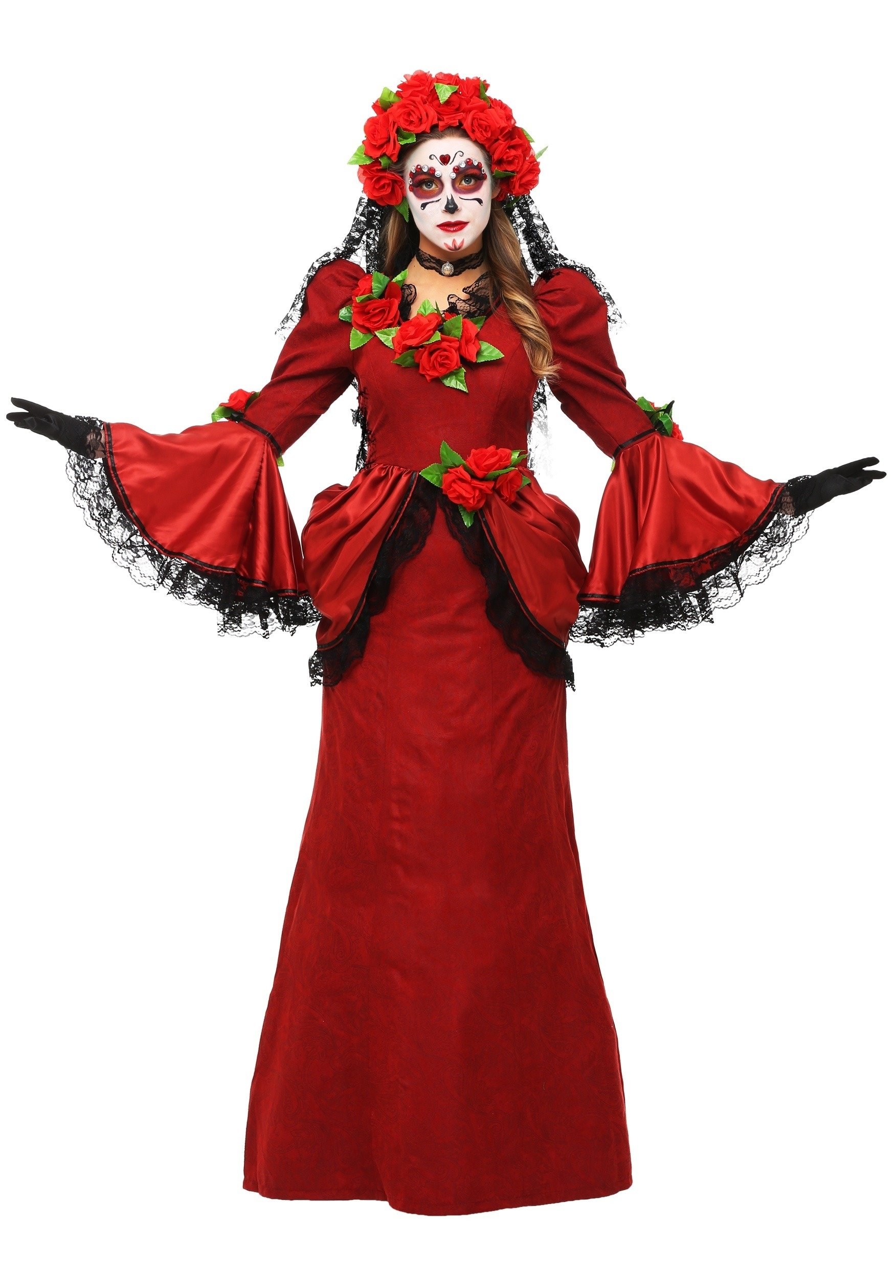 10 Pretty Day Of The Dead Outfit Ideas womens plus size day of the dead costume 1 2022