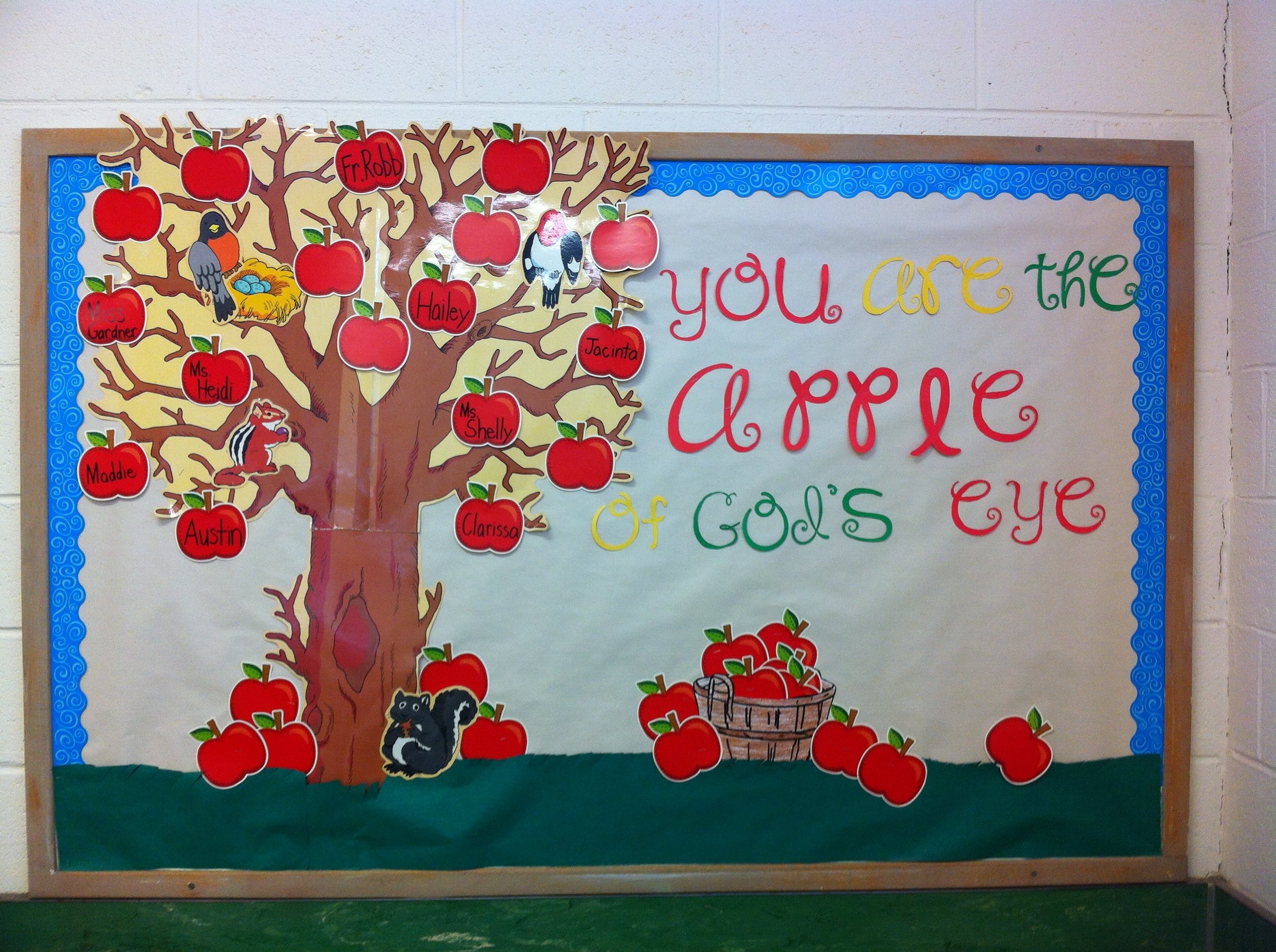 10 Spectacular Back To School Bulletin Board Ideas For Preschool you are the apple of gods eye fall back to school bulletin board 2023