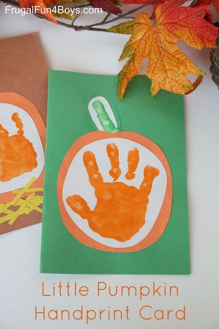 10 Awesome Fall Craft Ideas For Toddlers your little pumpkin handprint card for kids to make keepsakes 1 2022